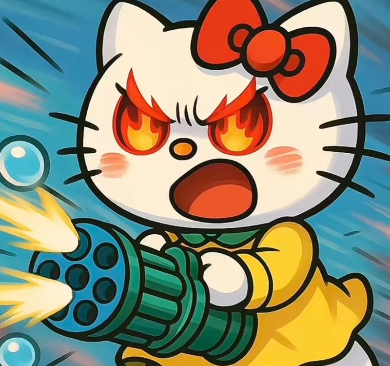 hello kitty cơ bắp meme 24