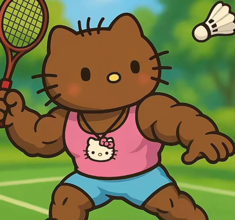 hello kitty cơ bắp meme 25