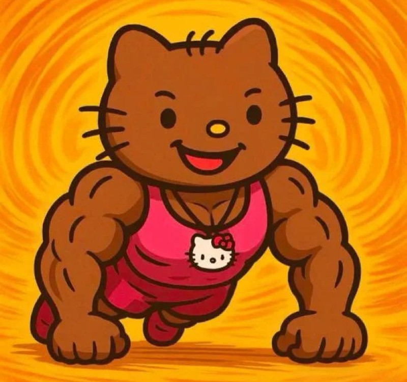 hello kitty cơ bắp meme 3