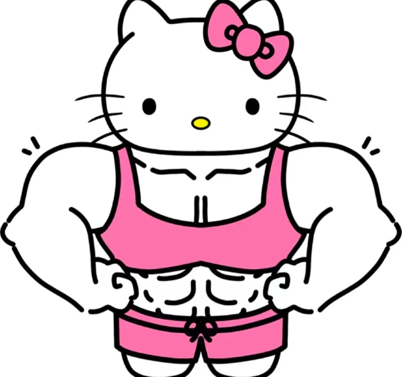hello kitty cơ bắp meme 30