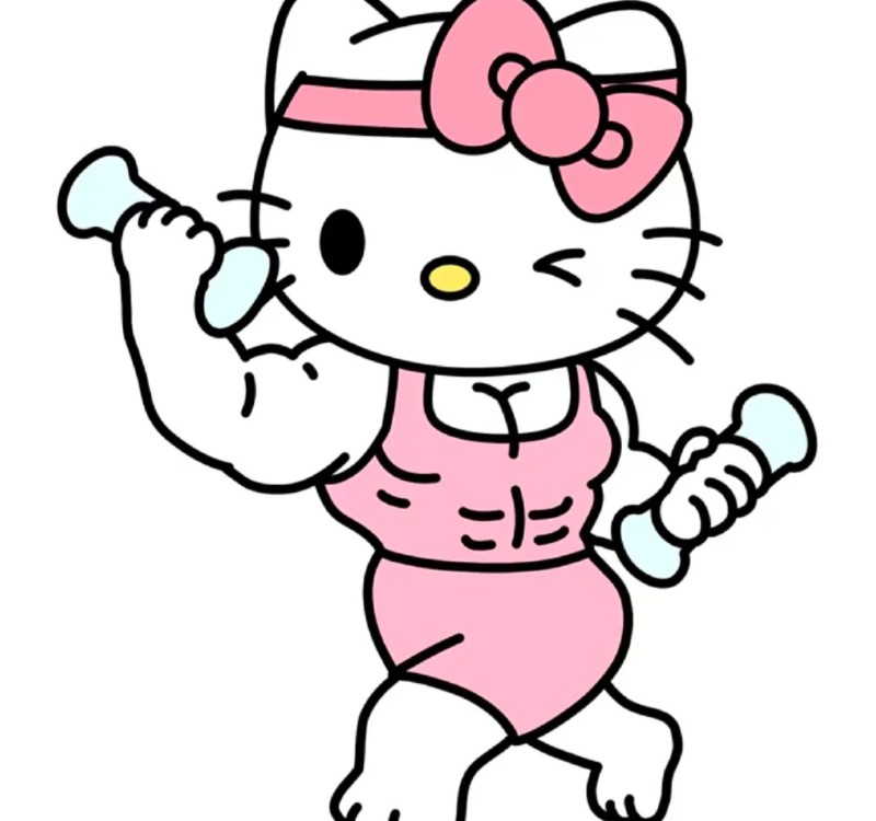 hello kitty cơ bắp meme 36