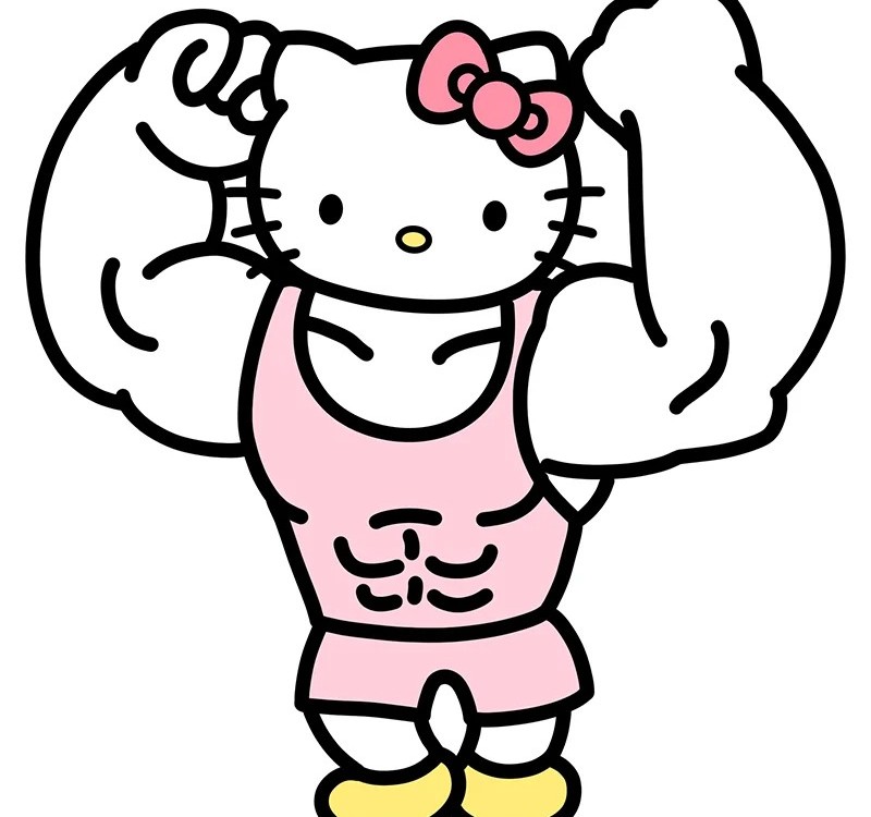 hello kitty cơ bắp meme 39
