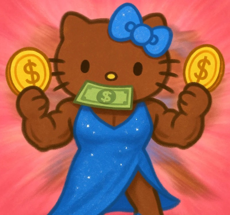 hello kitty cơ bắp meme 4