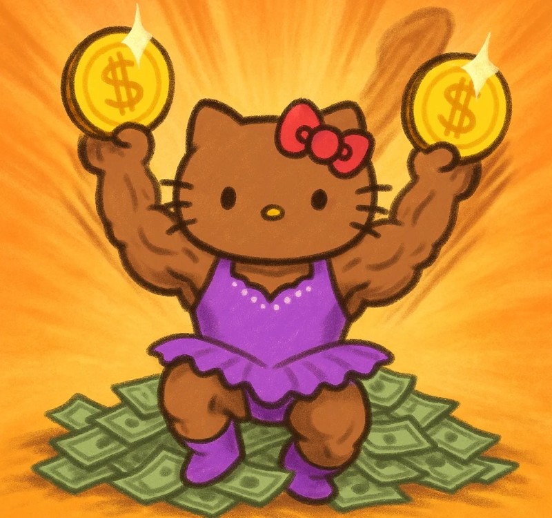 hello kitty cơ bắp meme 5