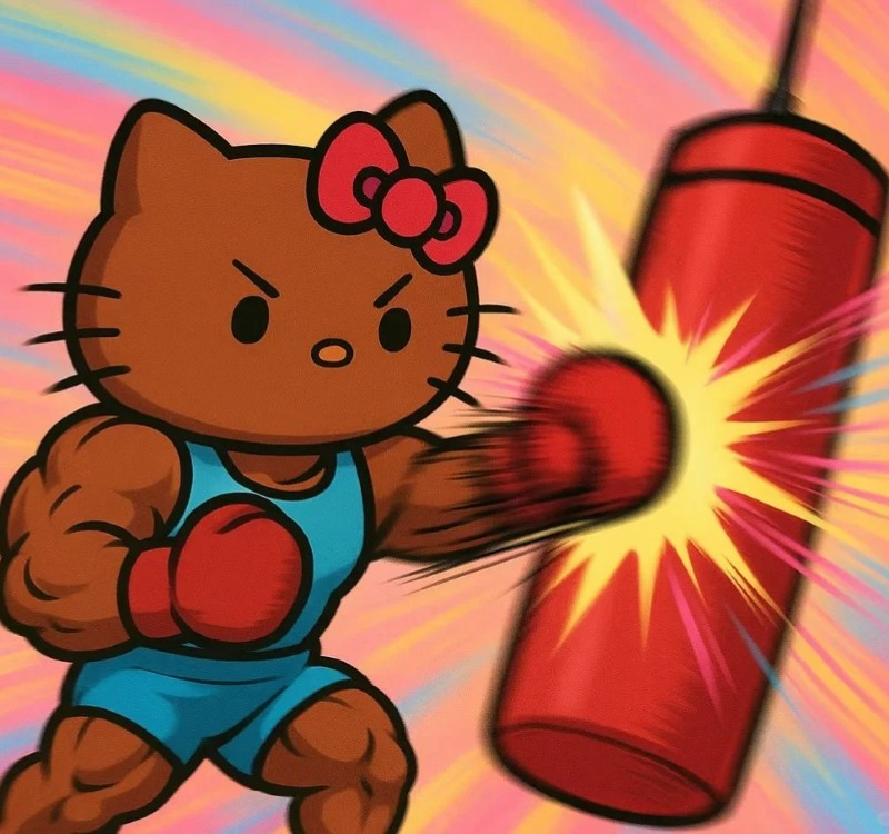 hello kitty cơ bắp meme 7