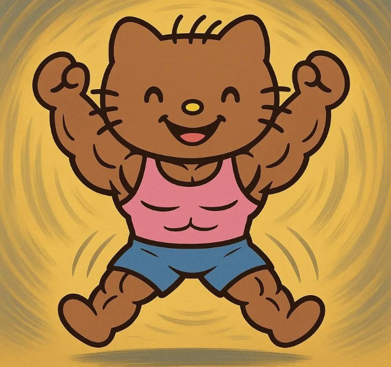 hello kitty cơ bắp meme 9
