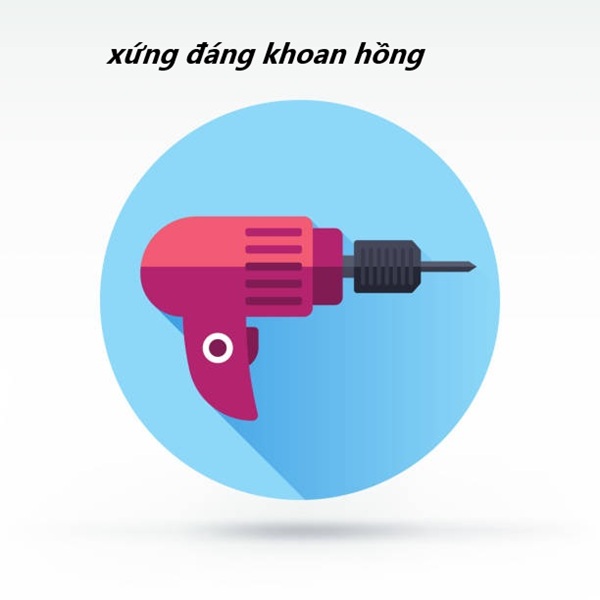 Flat style with long shadows, screwdriver, drill vector icon