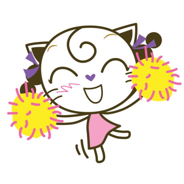 Kitty Girl, Cat Meow Happy, cat’s face laughing Isolated, Vector illustration