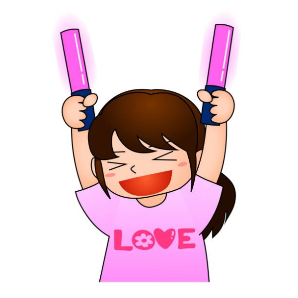 idol fan with penlight