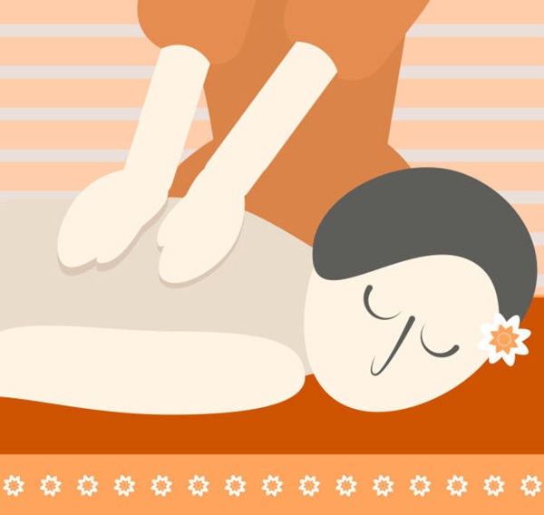 illustration with a massage therapy illustration with a massage therapy