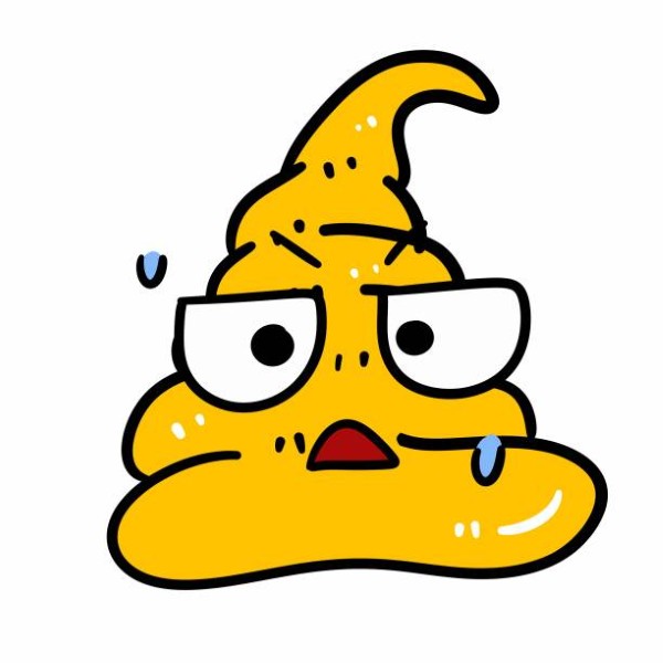 poop cartoon on white background