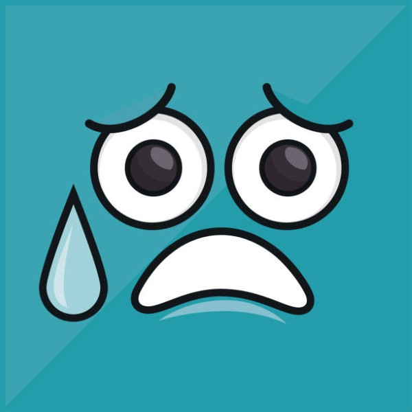 scared emoticon anguish vector illustration eps 10