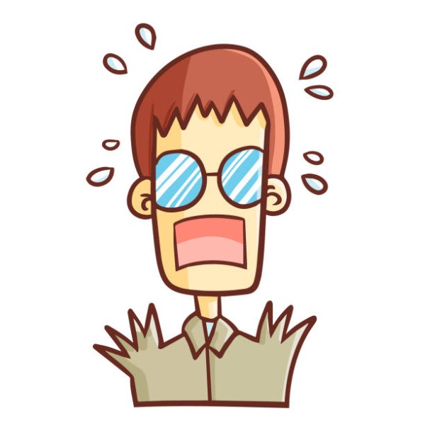 Cute and funny man get suprised