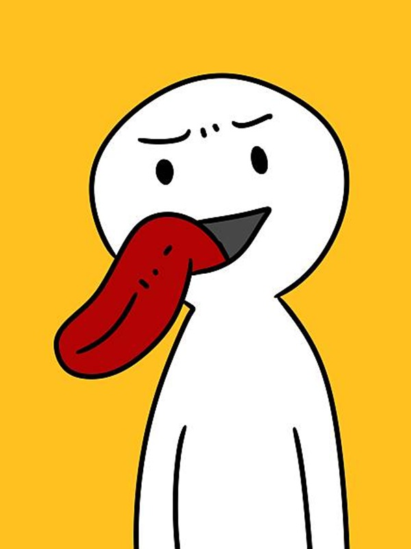 man cartoon on yellow background