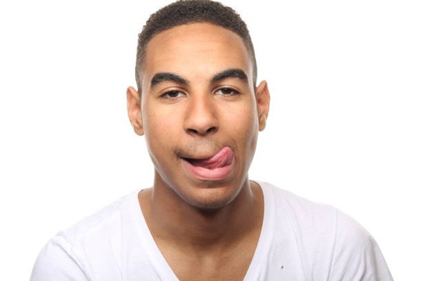 Beautiful young happy commercial man with different poses