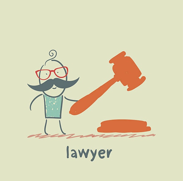 lawyer knocking hammer