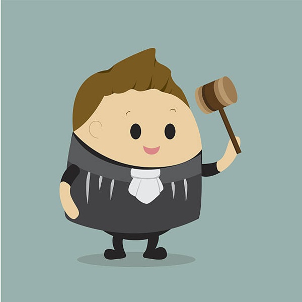 Vector of cute judge