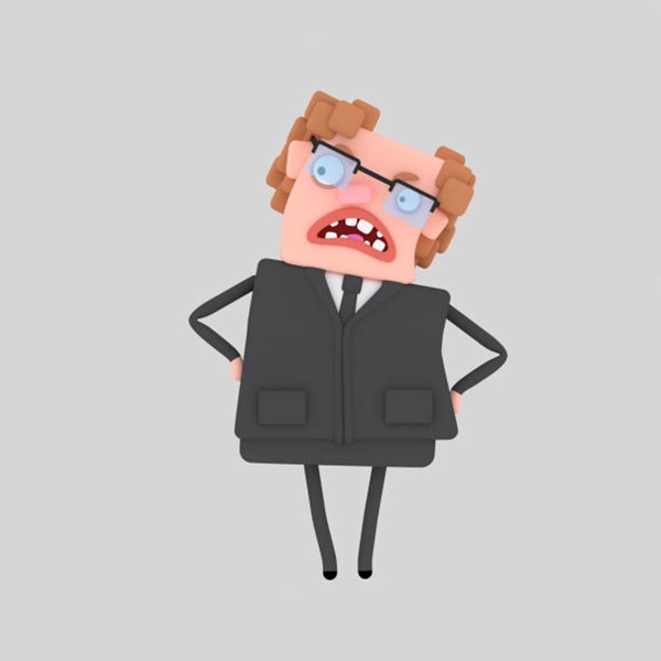 Angry business boss