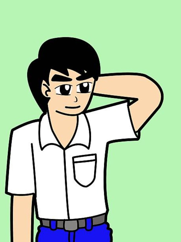 boy student Thailand cartoon