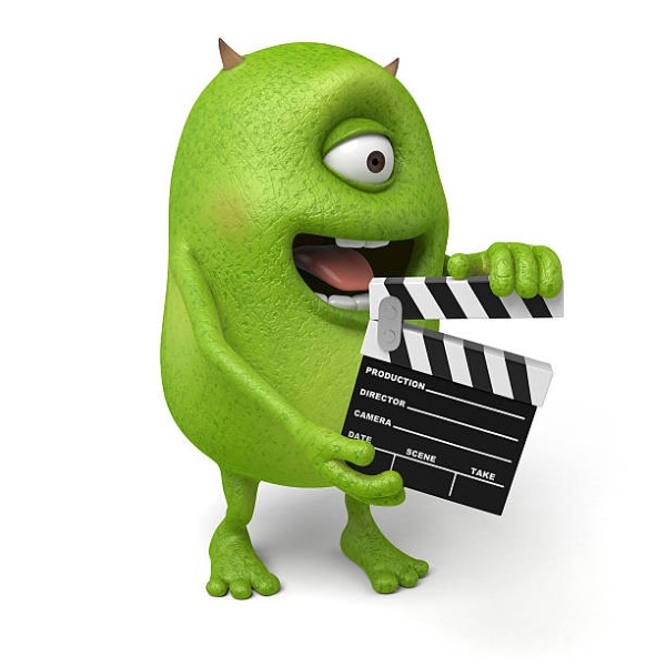 The little monster holding plate busy shooting