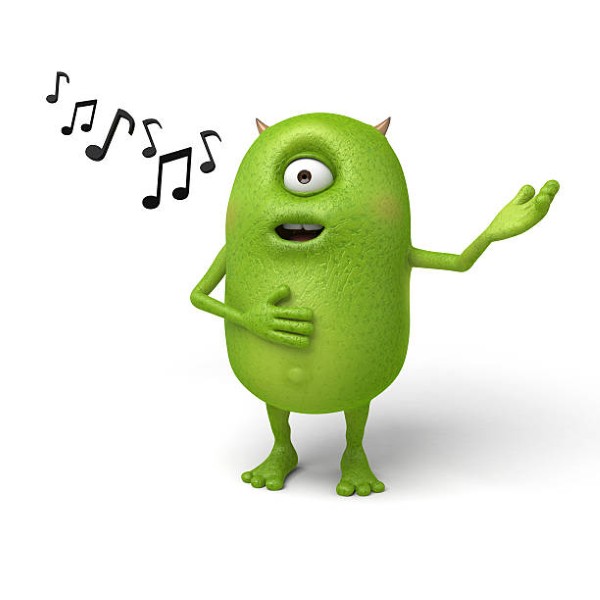 Little monster is singing