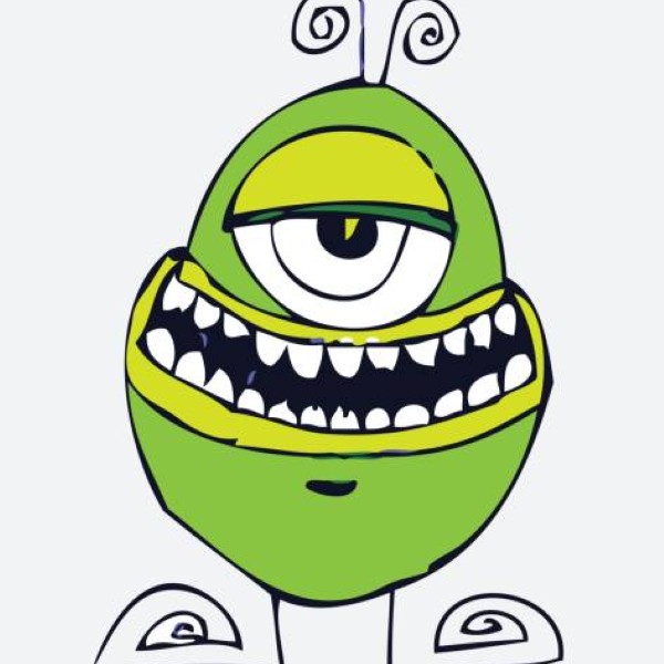 Cartoon cute monsters in Jaidee Family Style