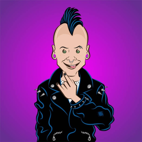 Young male punk rocker
