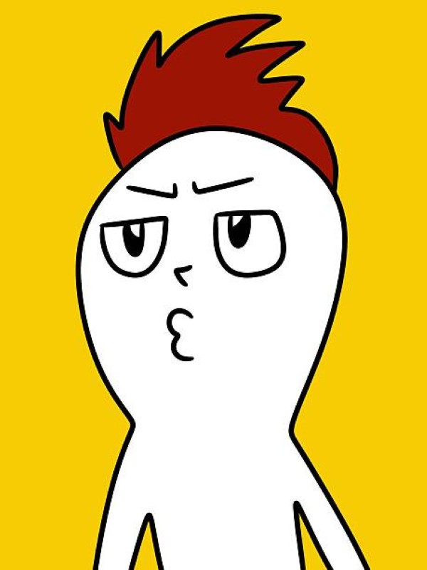 hand drawn cartoon illustration of a man