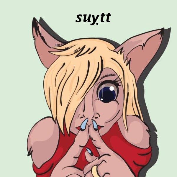 Vector illustration of a furry cat girl