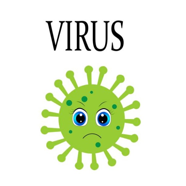 virus and antibiotic fight protection illustration