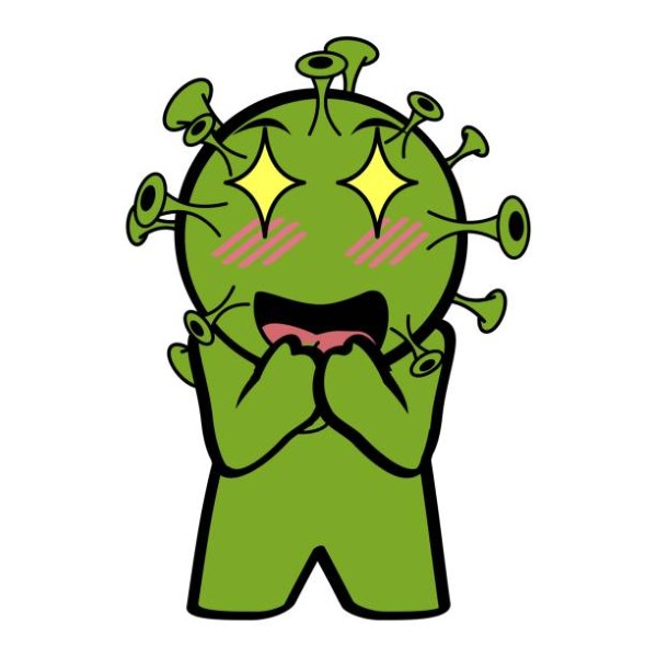 covid cartoon illustration kawaii expressions in vector format