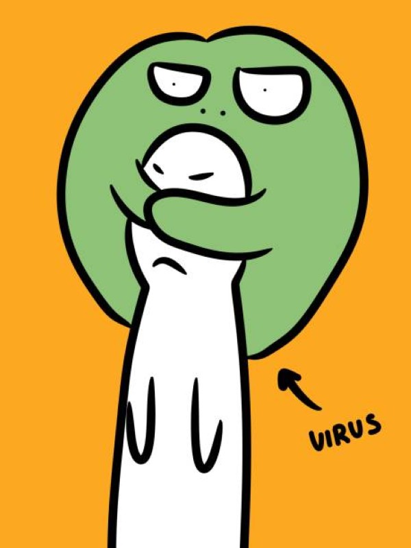 art virus cartoon