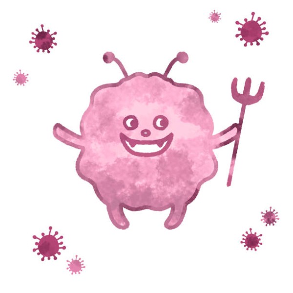 Character illustration of the pink mold