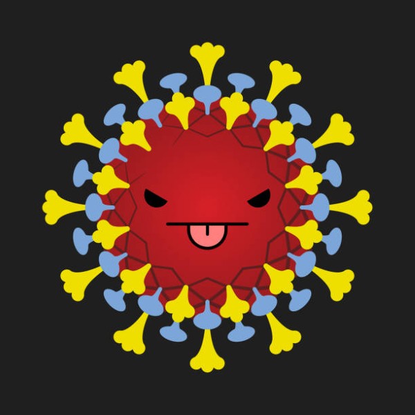 Corona virus vector catoon character.