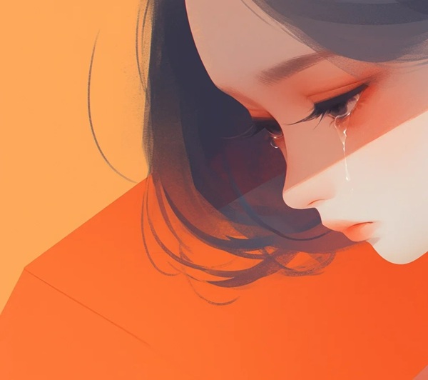 ảnh anime nữ buồn khóc