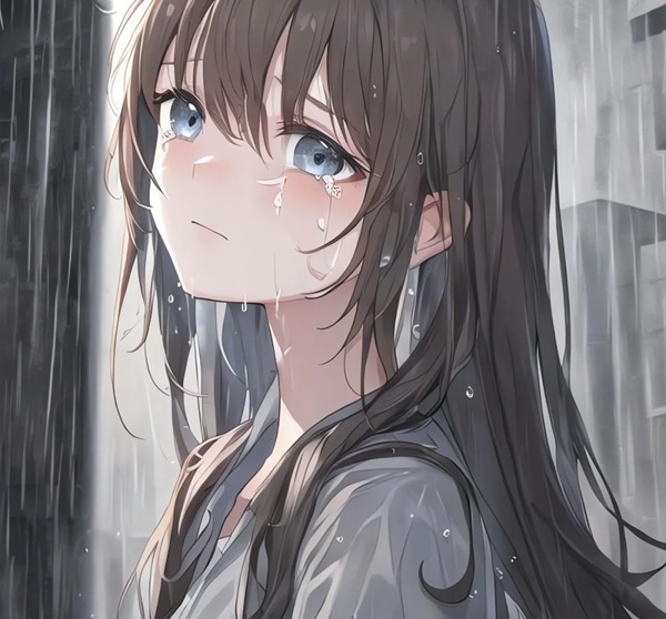 ảnh anime nữ buồn