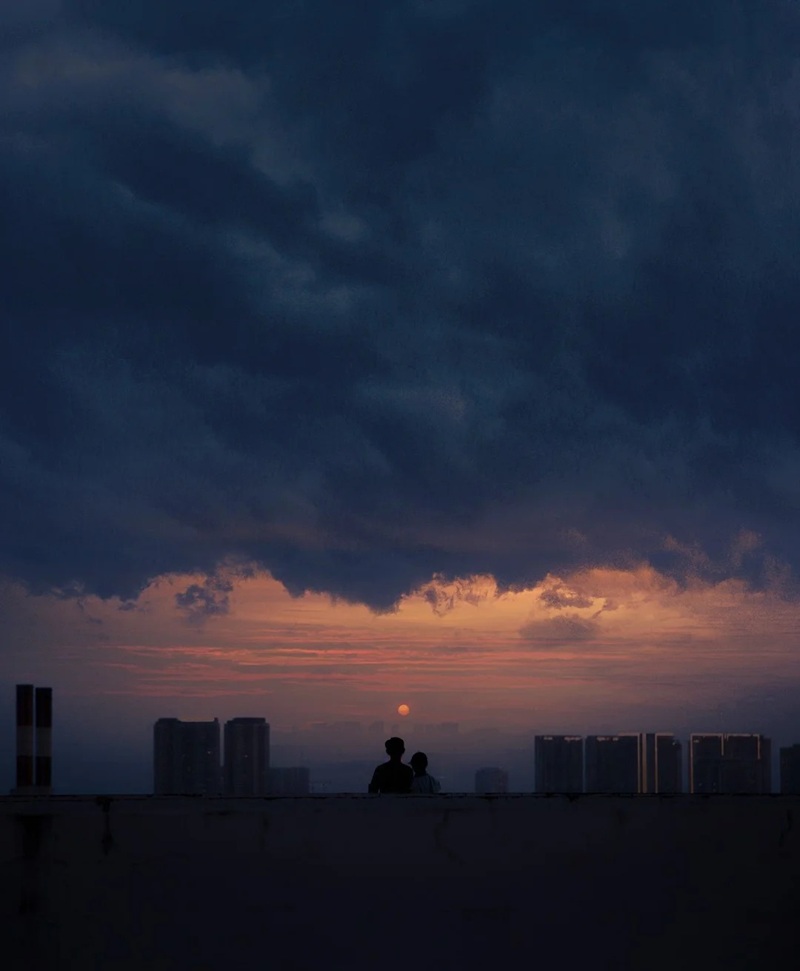 ảnh bầu trời hoàng hôn buồn 11