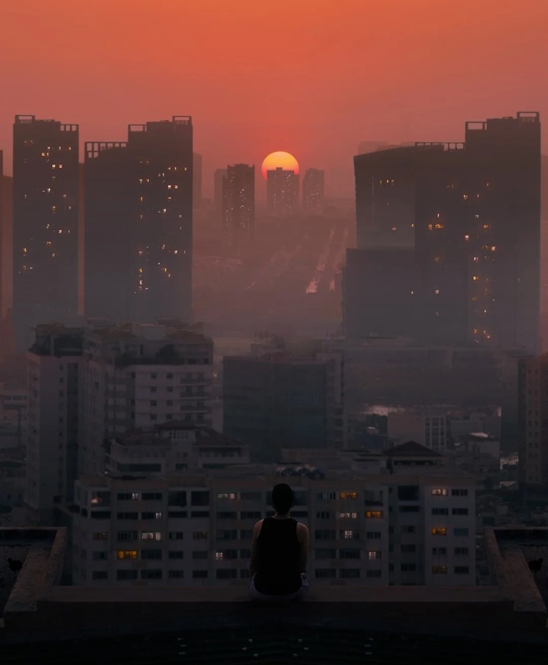 ảnh bầu trời hoàng hôn buồn 16