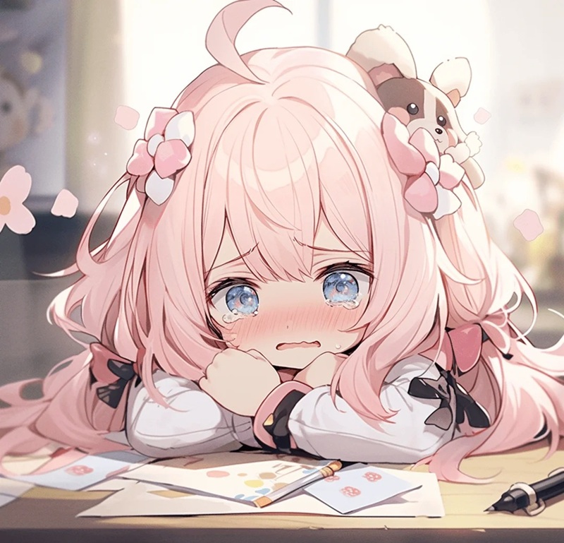 ảnh chibi buồn 7