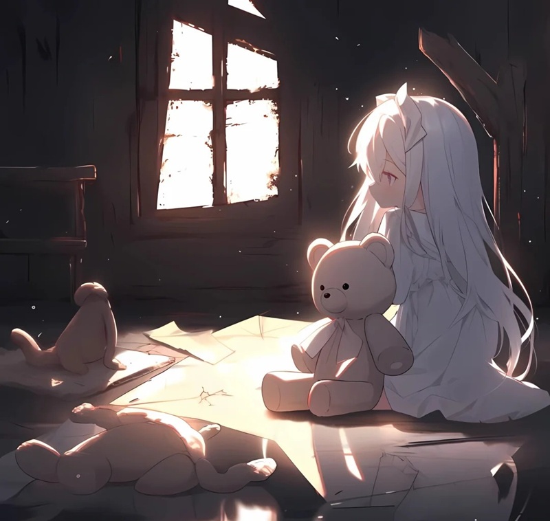 ảnh chibi buồn nữ