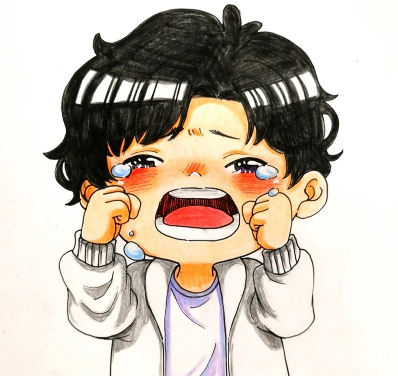 ảnh chibi nam buồn