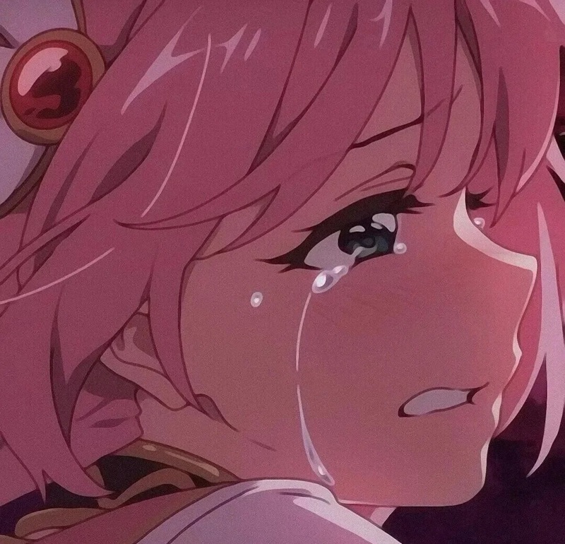 ảnh cô gái hoạt hình buồn