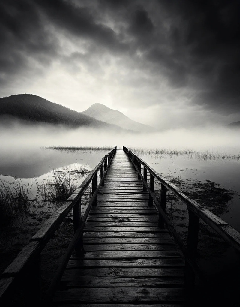 ảnh đen trắng buồn 28