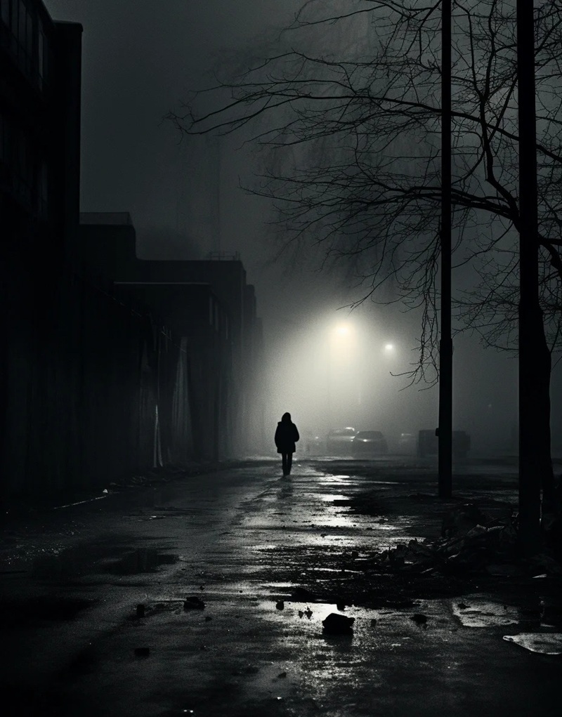 ảnh đen trắng buồn 32