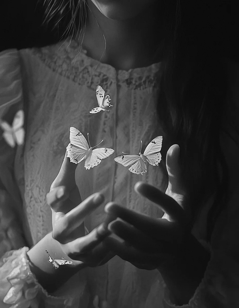 ảnh đen trắng buồn 34