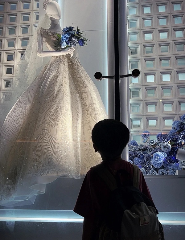 ảnh đứng nhìn váy cưới buồn 16