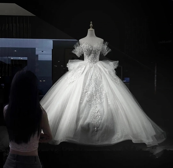 ảnh đứng nhìn váy cưới buồn 24