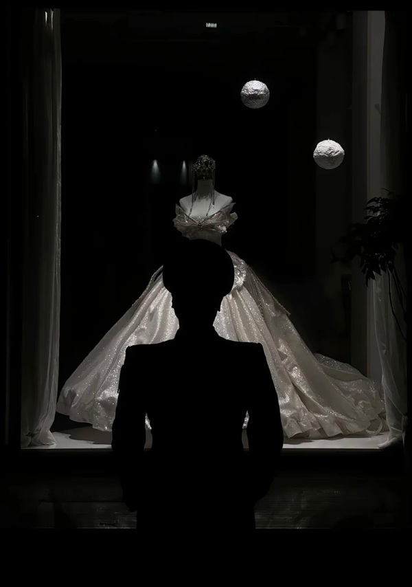 ảnh đứng nhìn váy cưới buồn 29