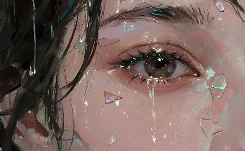 ảnh giọt nước mắt buồn 17