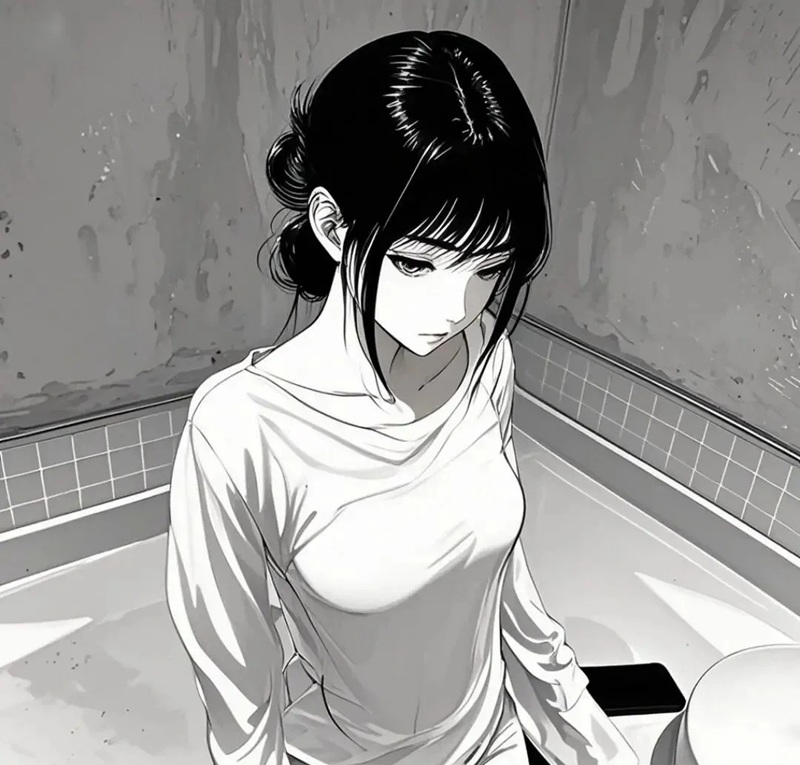 ảnh hoạt hình cô gái buồn